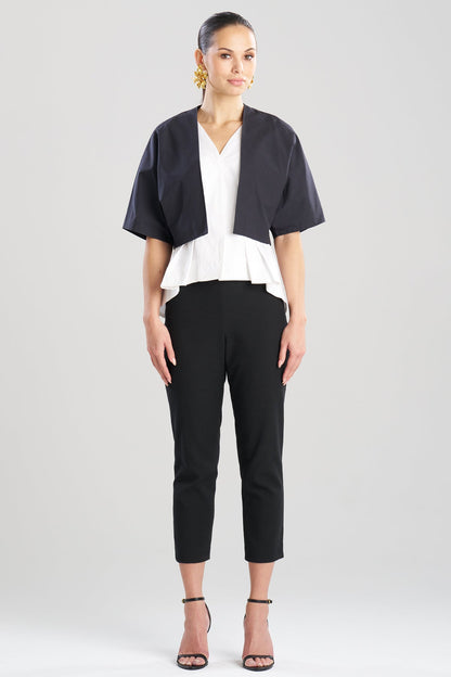 Tech Cotton Taffeta Bolero Black