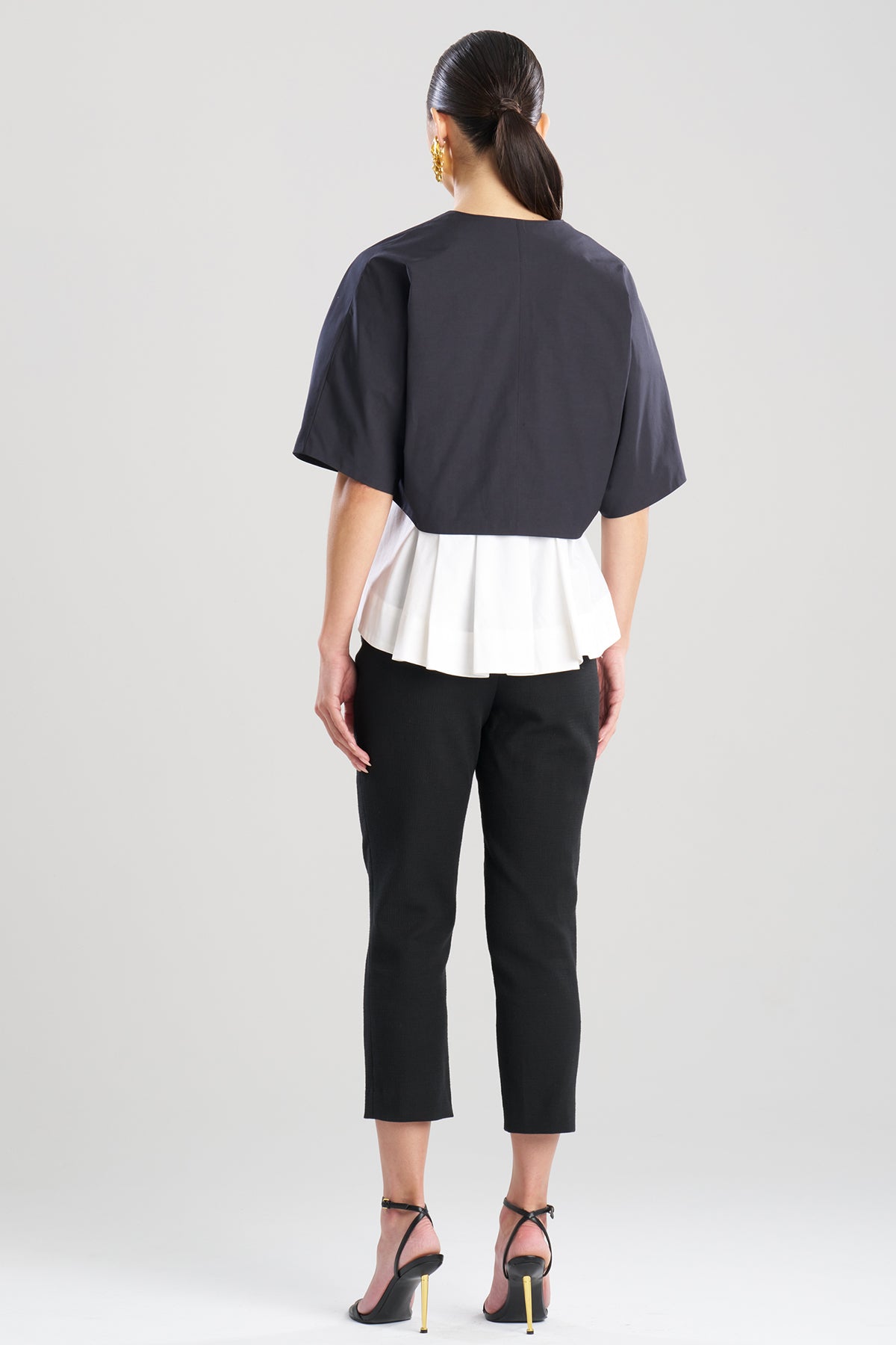 Tech Cotton Taffeta Bolero Black