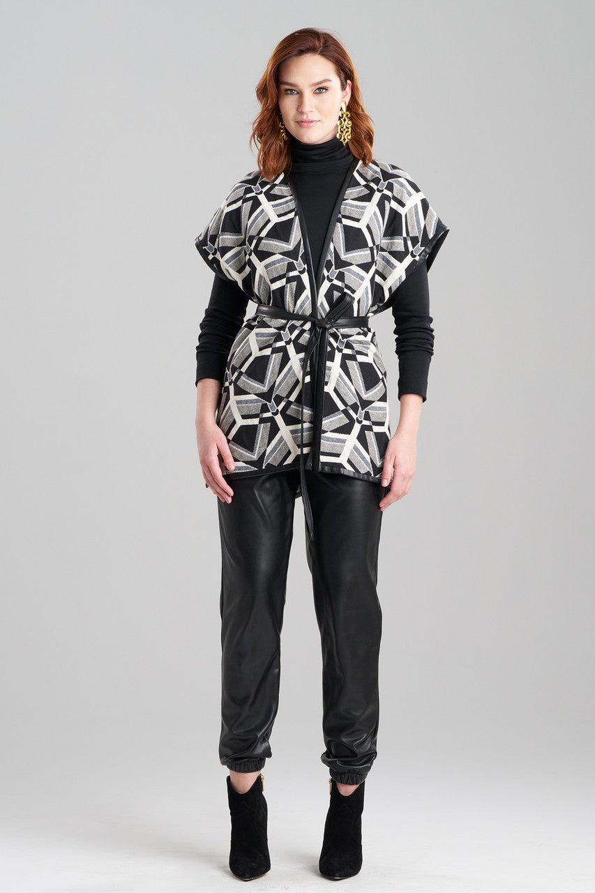 Buy Yantra Poncho Wrap in Black/White Online Black/White