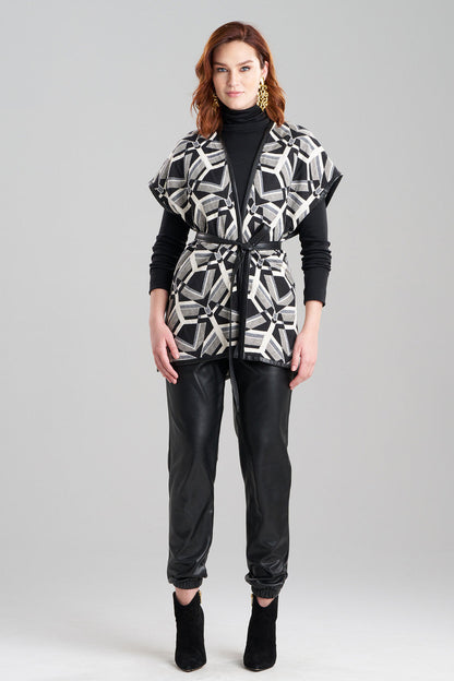 Buy Yantra Poncho Wrap in Black/White Online Black/White