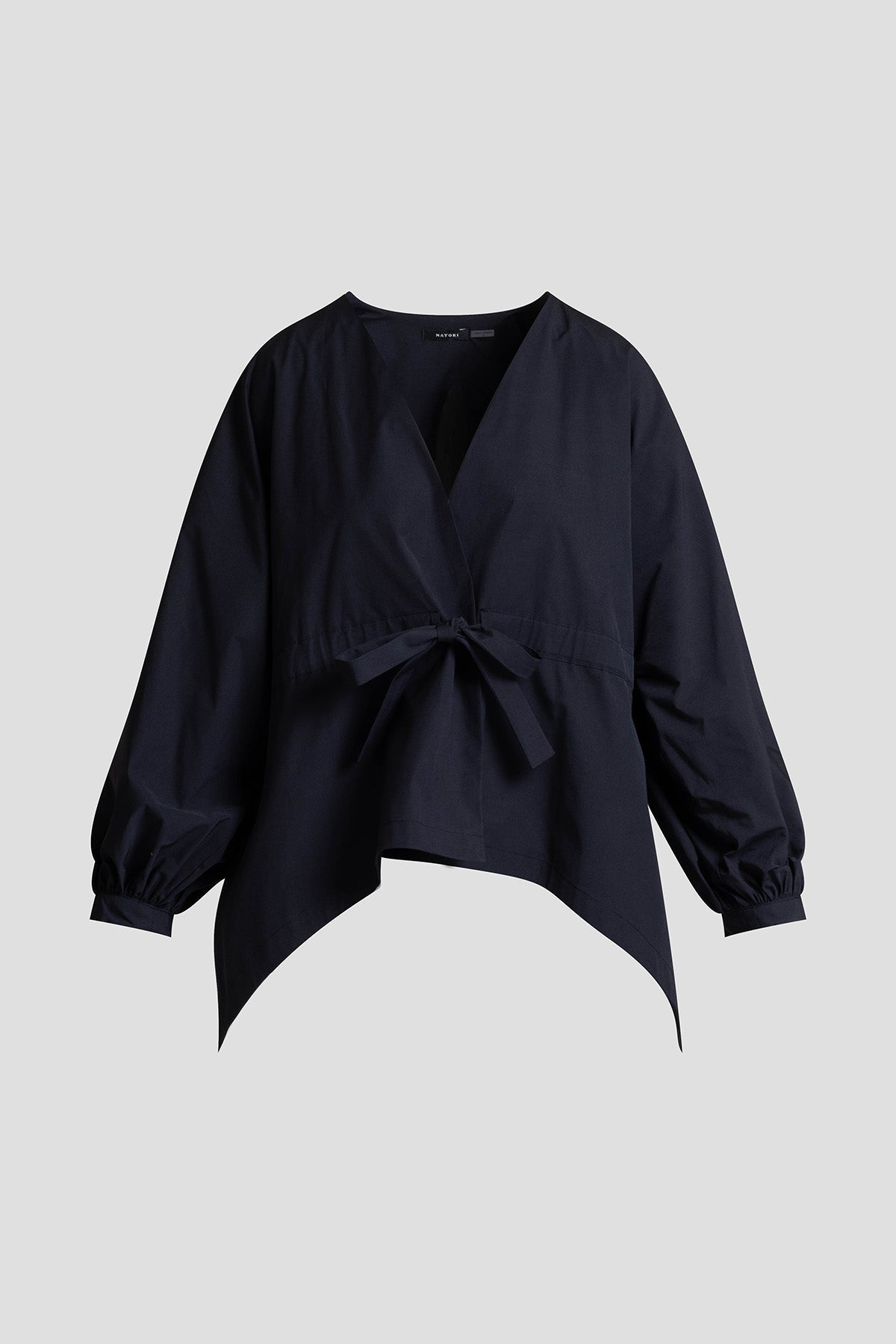 Tech Cotton Taffeta Voluminous Sleeve Jacket Black