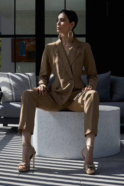 Buy Linen Jacket in Chai Online Chai