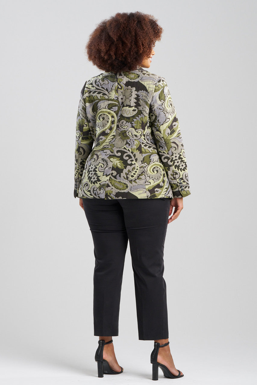 Buy Shinrin Paisley Jacquard Notch Lapel Blazer in Sage Online Sage