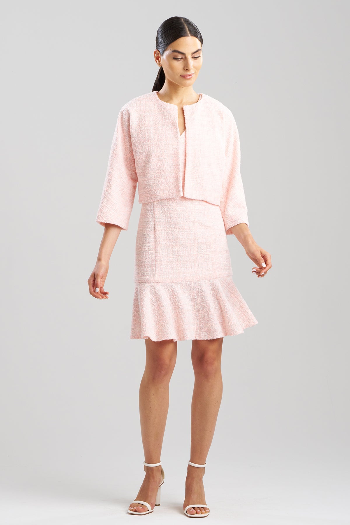 Tweed Short Jacket Light Pink