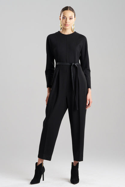 Buy Compact Knit Jumpsuit in Black Online Black