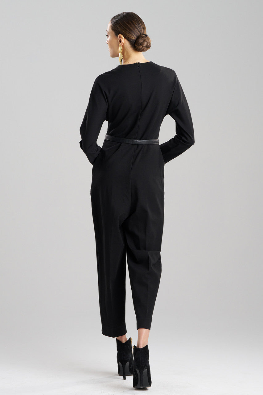 Buy Compact Knit Jumpsuit in Black Online Black