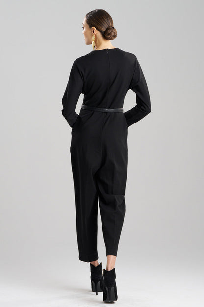 Buy Compact Knit Jumpsuit in Black Online Black