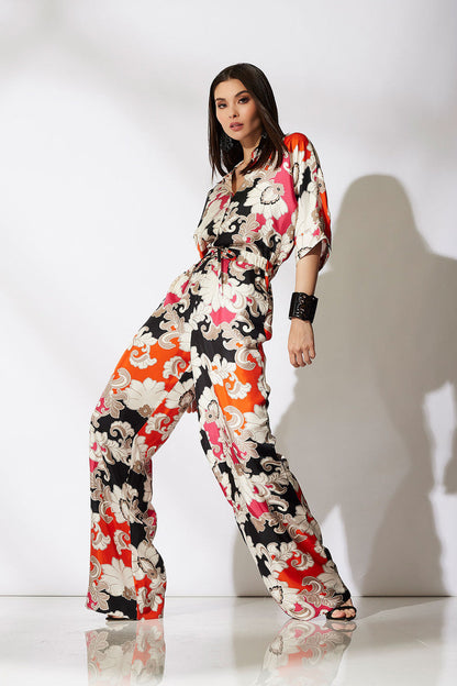 Buy Cressida Printed Silk Twill Jumpsuit in Multi Combo Online Multi Combo