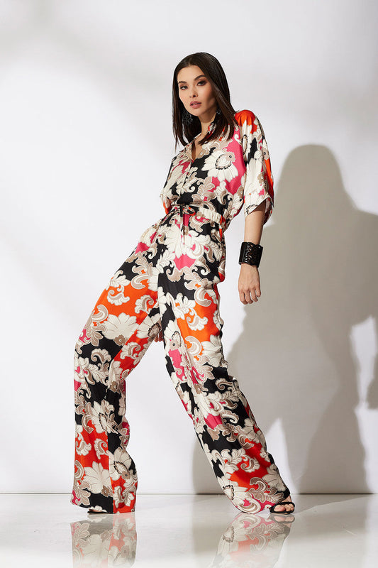 Buy Cressida Printed Silk Twill Jumpsuit in Multi Combo Online Multi Combo