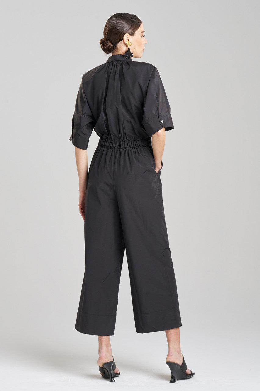 Buy Techno Poplin Jumpsuit in Black Online Black