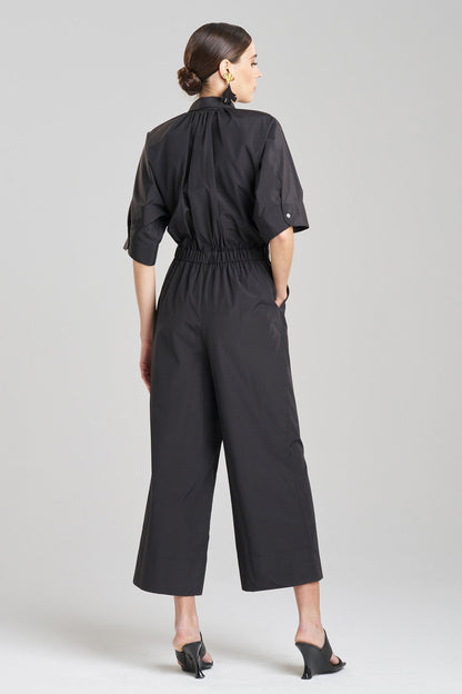 Buy Techno Poplin Jumpsuit in Black Online Black
