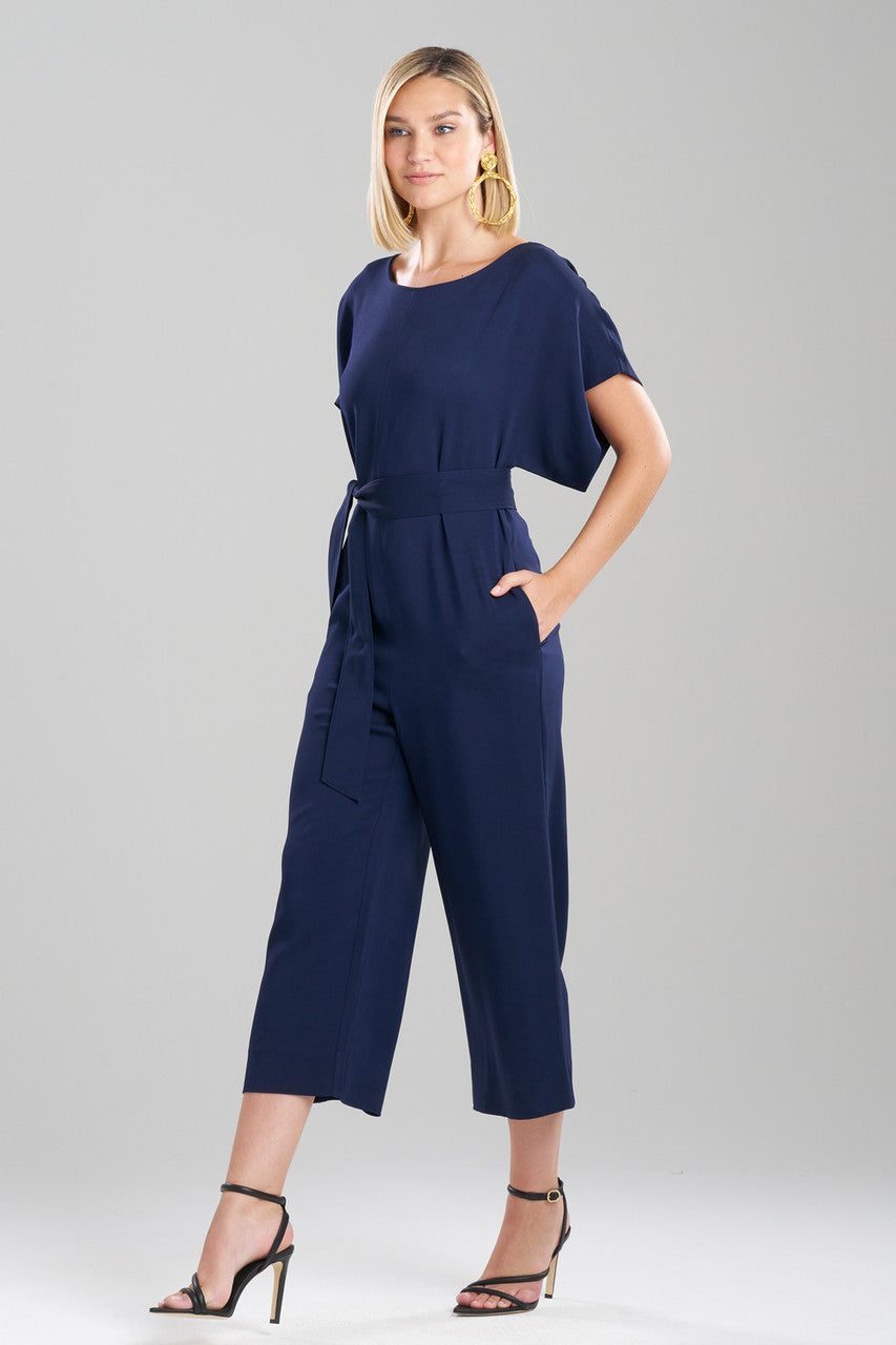 Buy Stretch Crepe Jumpsuit in Midnight Navy Online Midnight Navy