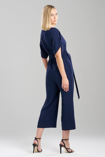 Buy Stretch Crepe Jumpsuit in Midnight Navy Online Midnight Navy