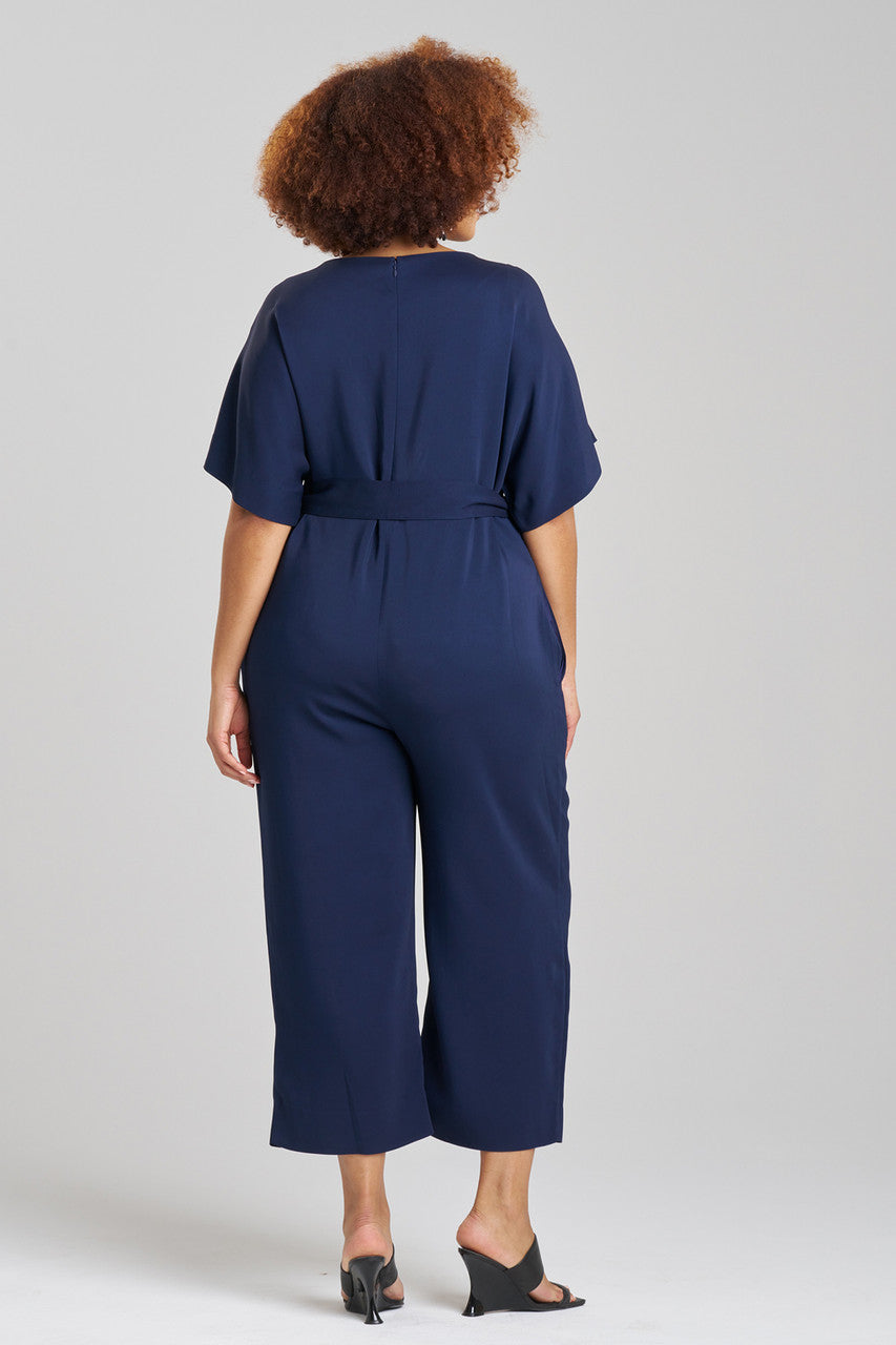 Buy Stretch Crepe Jumpsuit in Midnight Navy Online Midnight Navy