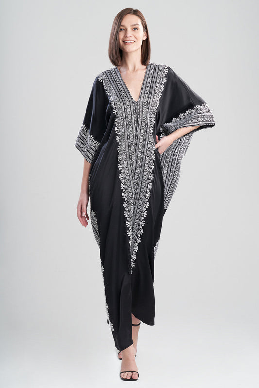 Buy Couture Zehra Caftan in Black/White Online Black/White