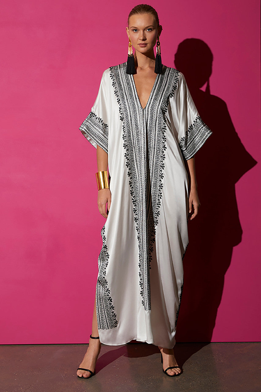 Buy Couture Zehra Caftan in Warm White Online Warm White