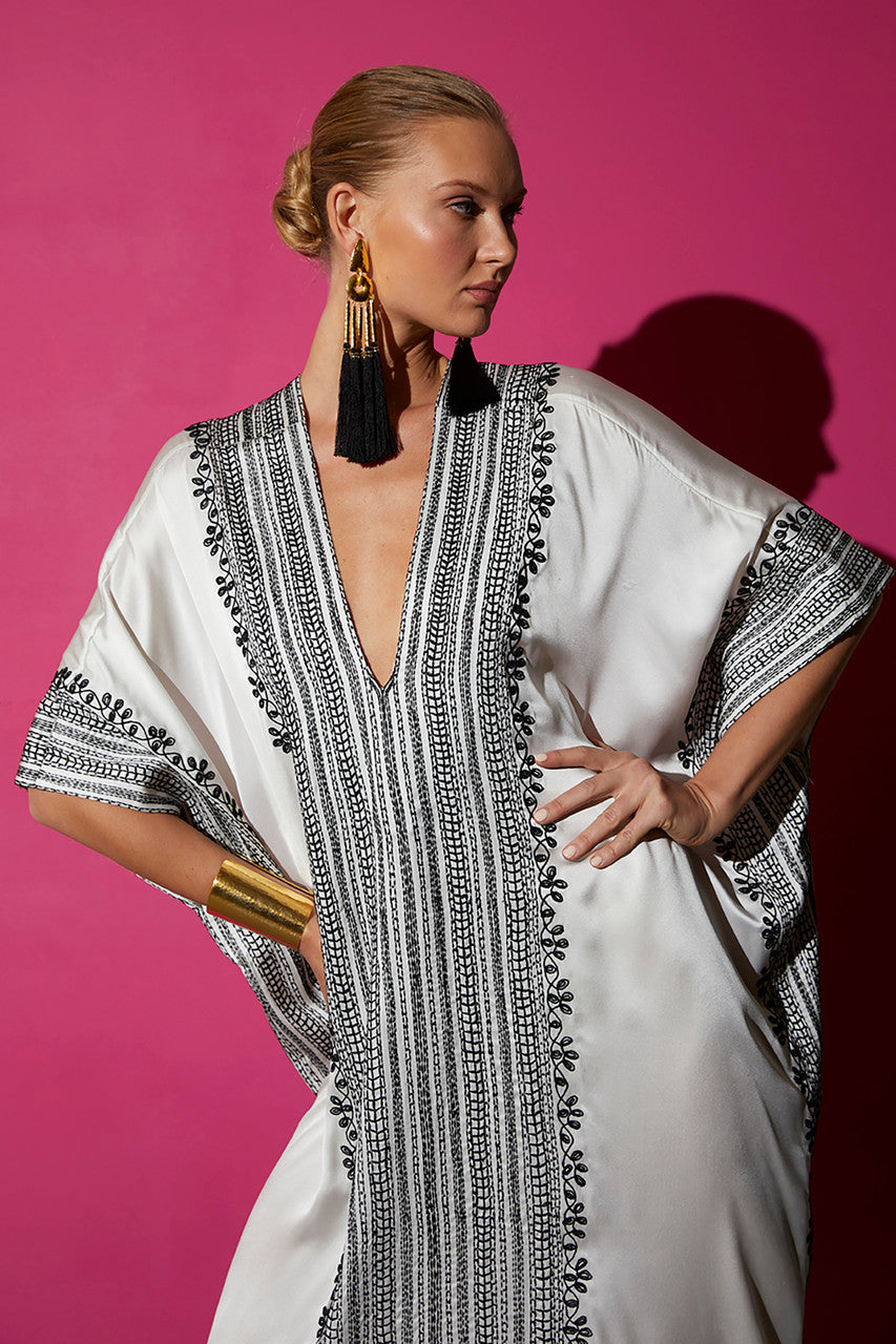 Buy Couture Zehra Caftan in Warm White Online Warm White