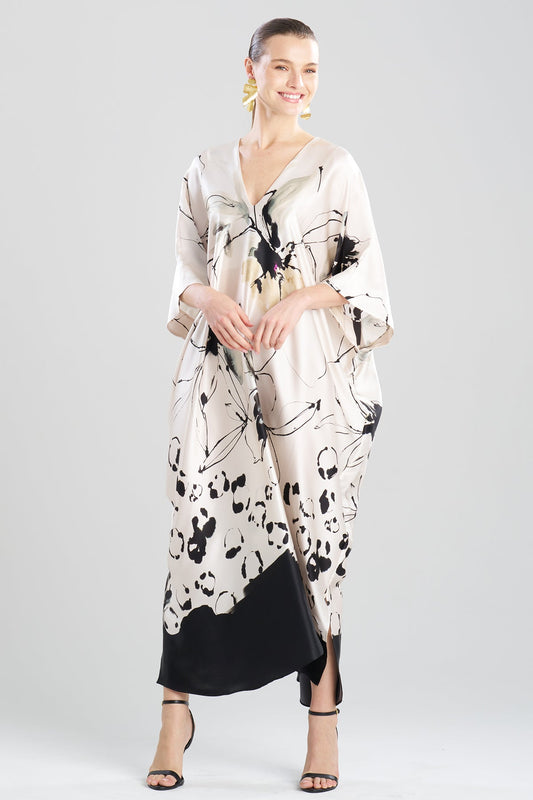 Yumi Silk Caftan Warm White