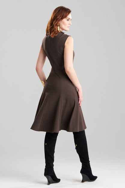Buy Compact Knit Midi Dress in Espresso Online Espresso