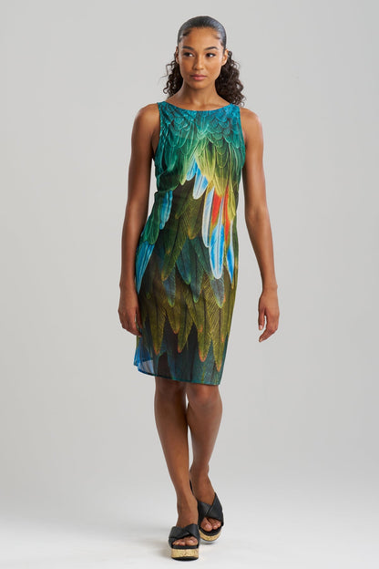Paradise Printed Mesh Mini Dress Multi