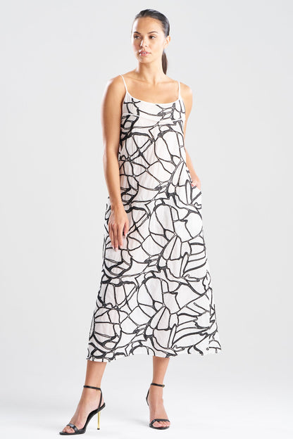 Butterfly Embroidery Cotton Sundress White