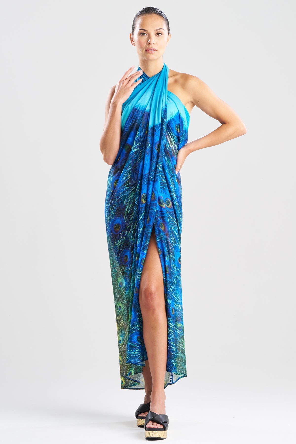 Peacock Mesh Pareo Teal
