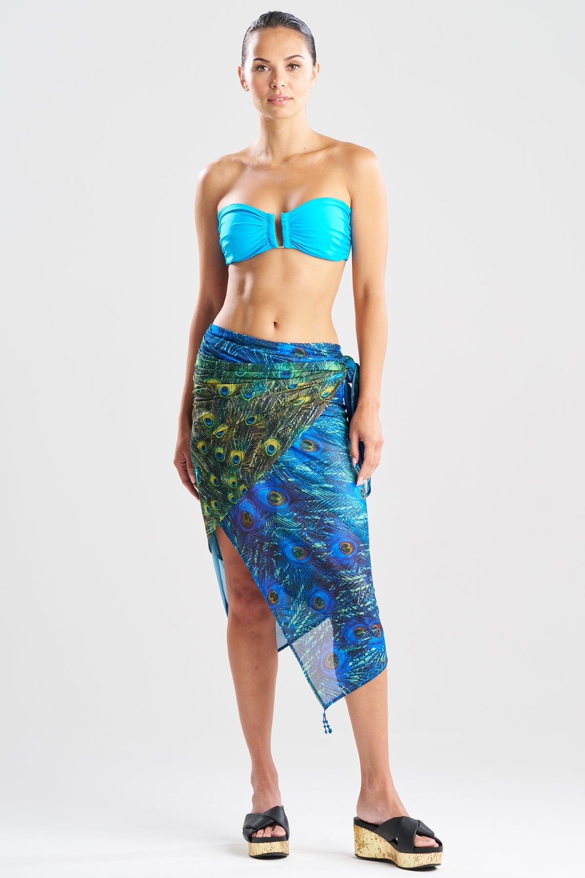 Peacock Mesh Pareo Teal