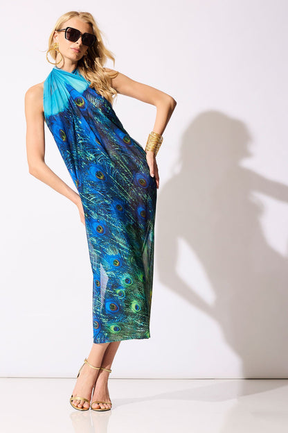 Peacock Mesh Pareo Teal
