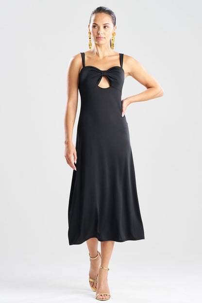 Solid Jersey Maxi Dress Black