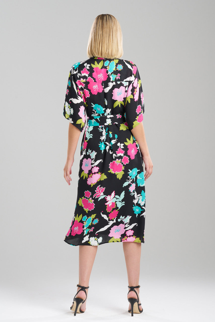 Buy Tangier Printed Silk Georgette Shirtdress in Black Multi Online Black Multi