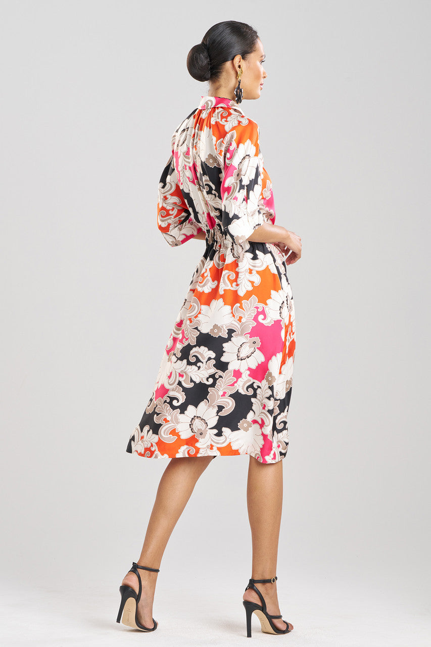Buy Cressida Printed Silk Twill Belted Shirtdress in Multi Combo Online Multi Combo