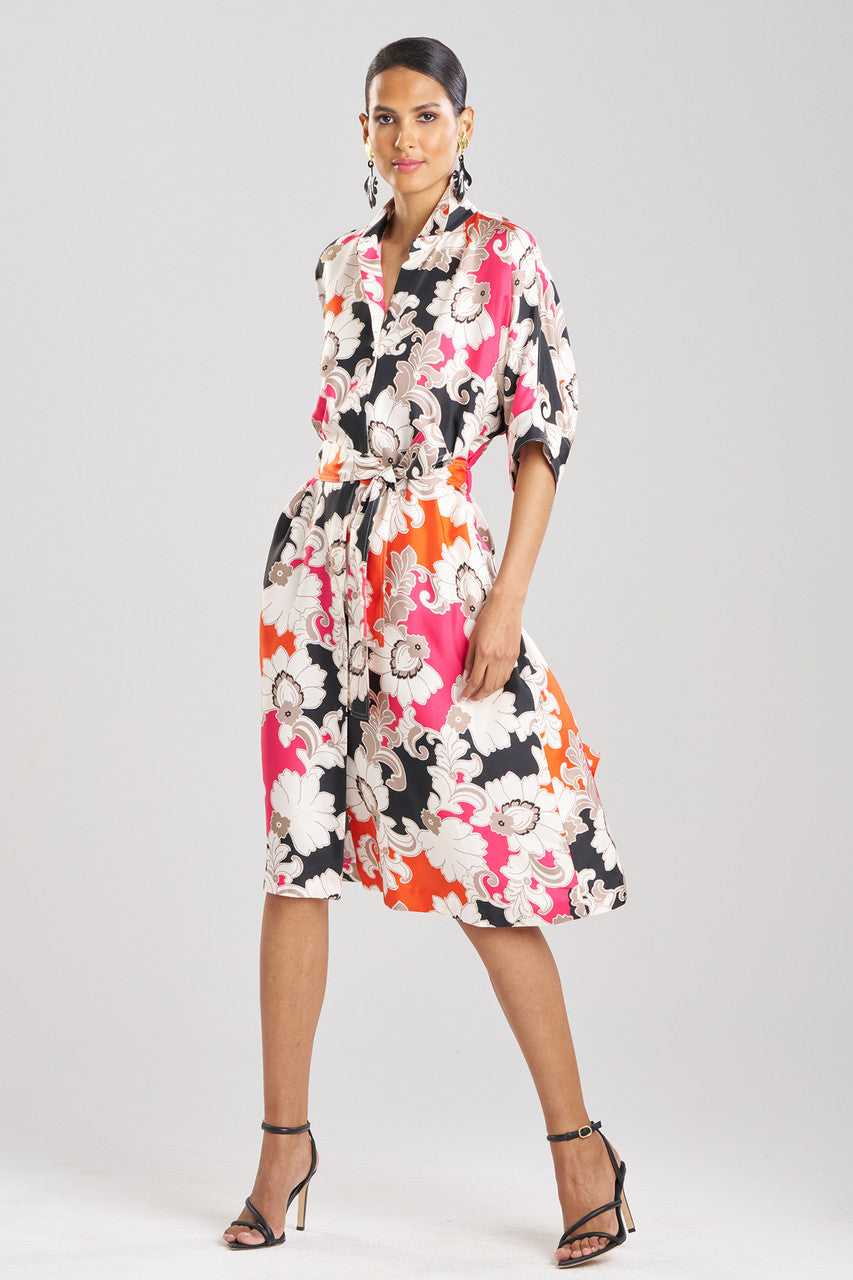 Buy Cressida Printed Silk Twill Belted Shirtdress in Multi Combo Online Multi Combo