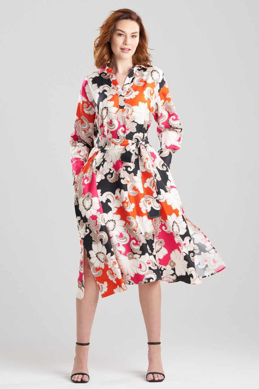 Buy Cressida Printed Silk Twill Oversized Shirtdress in Multi Combo Online Multi Combo