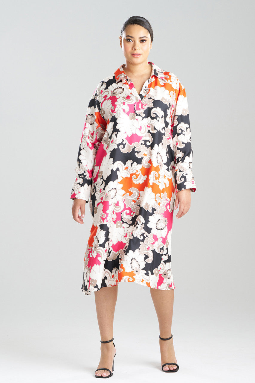 Buy Cressida Printed Silk Twill Oversized Shirtdress in Multi Combo Online Multi Combo