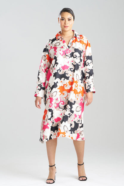 Buy Cressida Printed Silk Twill Oversized Shirtdress in Multi Combo Online Multi Combo