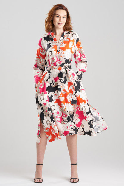 Buy Cressida Printed Silk Twill Oversized Shirtdress in Multi Combo Online Multi Combo