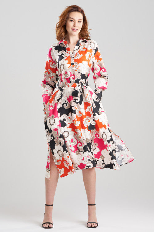 Buy Cressida Printed Silk Twill Oversized Shirtdress in Multi Combo Online Multi Combo