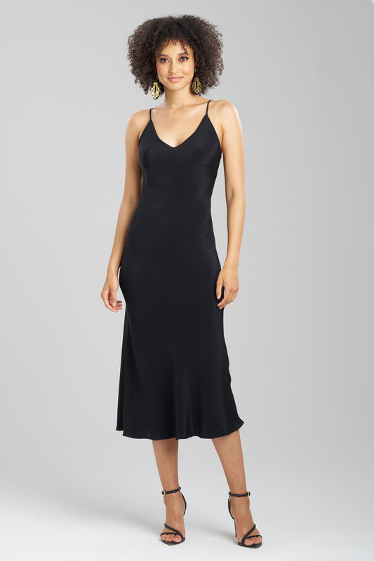 Buy Couture Silk Crepe Gown in Black Online Black