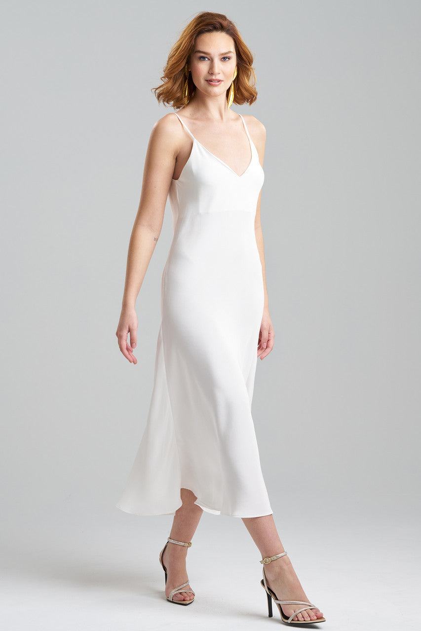 Buy Couture Silk Crepe Gown in Warm White Online Warm White