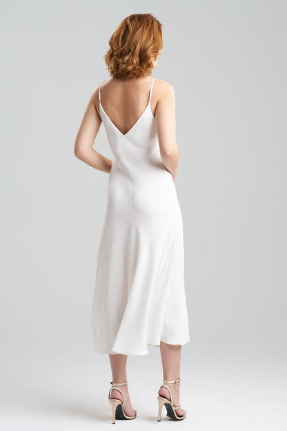Buy Couture Silk Crepe Gown in Warm White Online Warm White