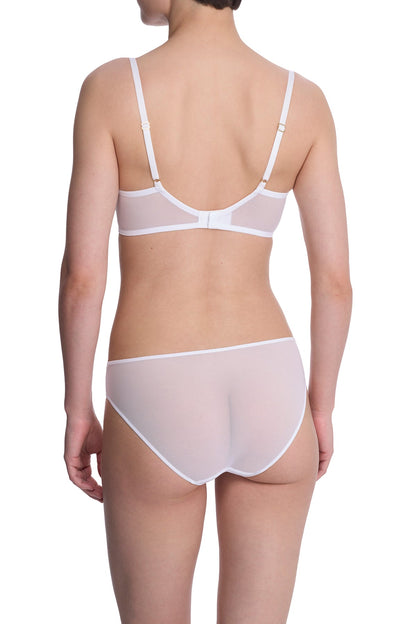 Flora Unlined Balconette Underwire Bra White