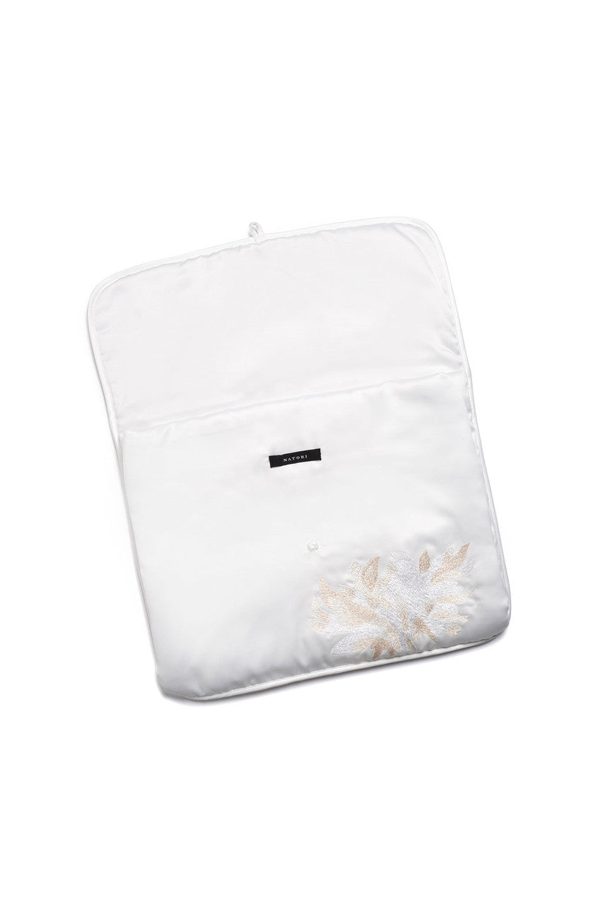 Buy Bridal Embroidery Small Lingerie Bag in Warm White Online Warm White