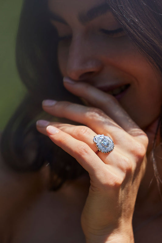 Buy Dragon Lab-Grown 14K Gold Round Diamond Ring in 14K White Gold Online 14K White Gold