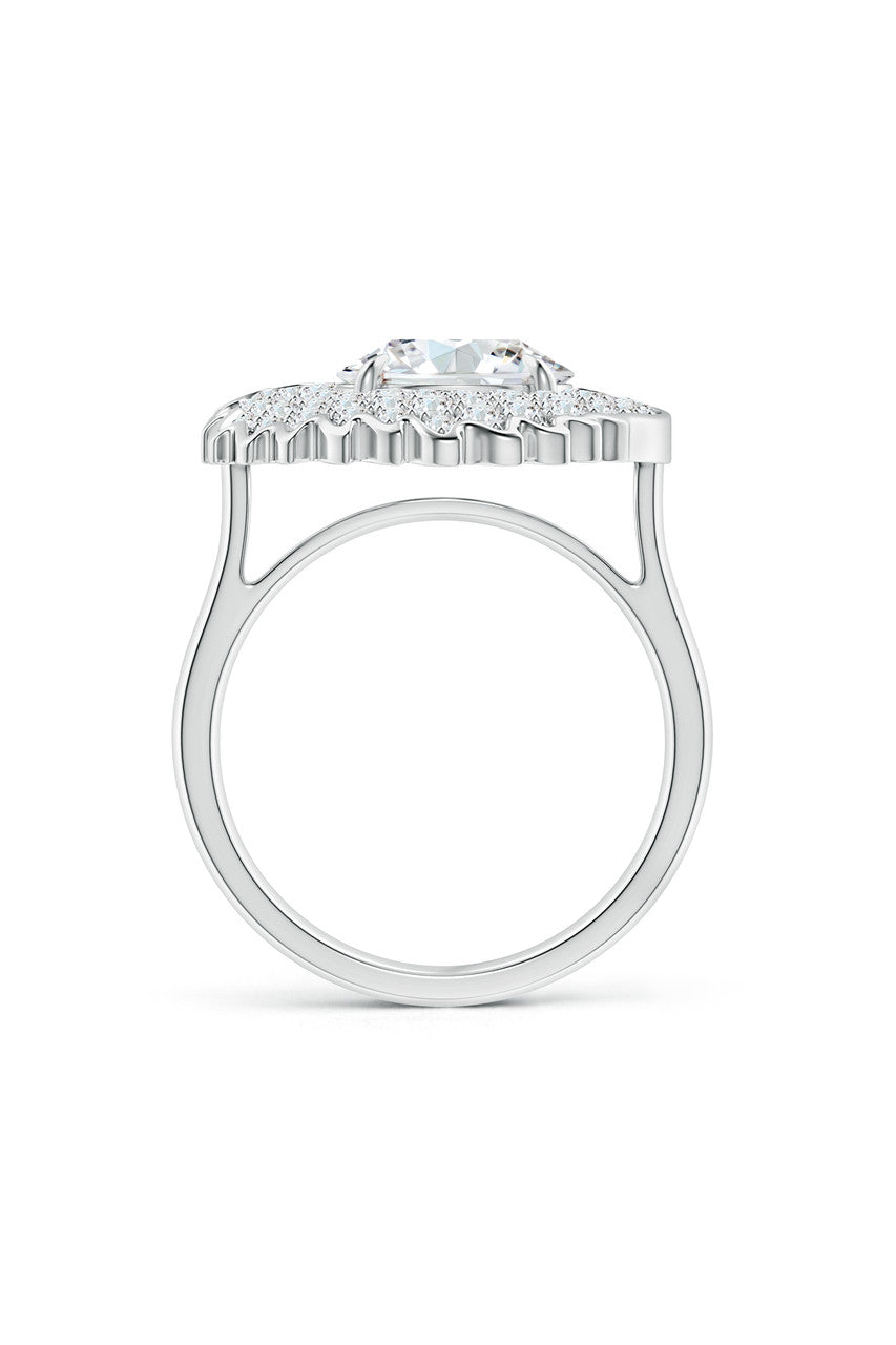Buy Dragon Lab-Grown 14K Gold Round Diamond Ring in 14K White Gold Online 14K White Gold