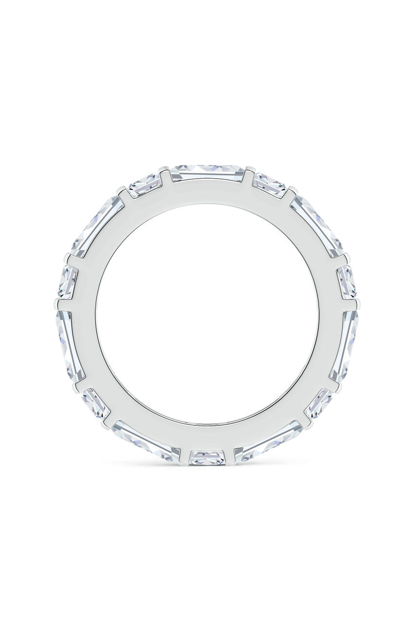 Buy Orient Express Lab-Grown 14K Gold Baguette & Cushion Diamond Eternity Band in 14K White Gold Online 14K White Gold