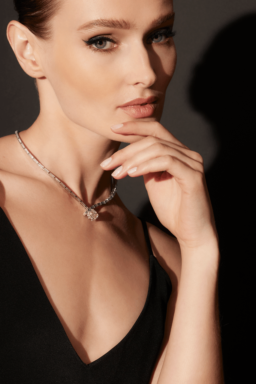 Buy Orient Express Lab-Grown 14K Gold & Cushion Diamond Statement Necklace in 14K White Gold Online 14K White Gold