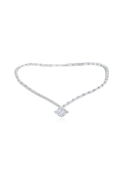 Buy Orient Express Lab-Grown 14K Gold & Cushion Diamond Statement Necklace in 14K White Gold Online 14K White Gold