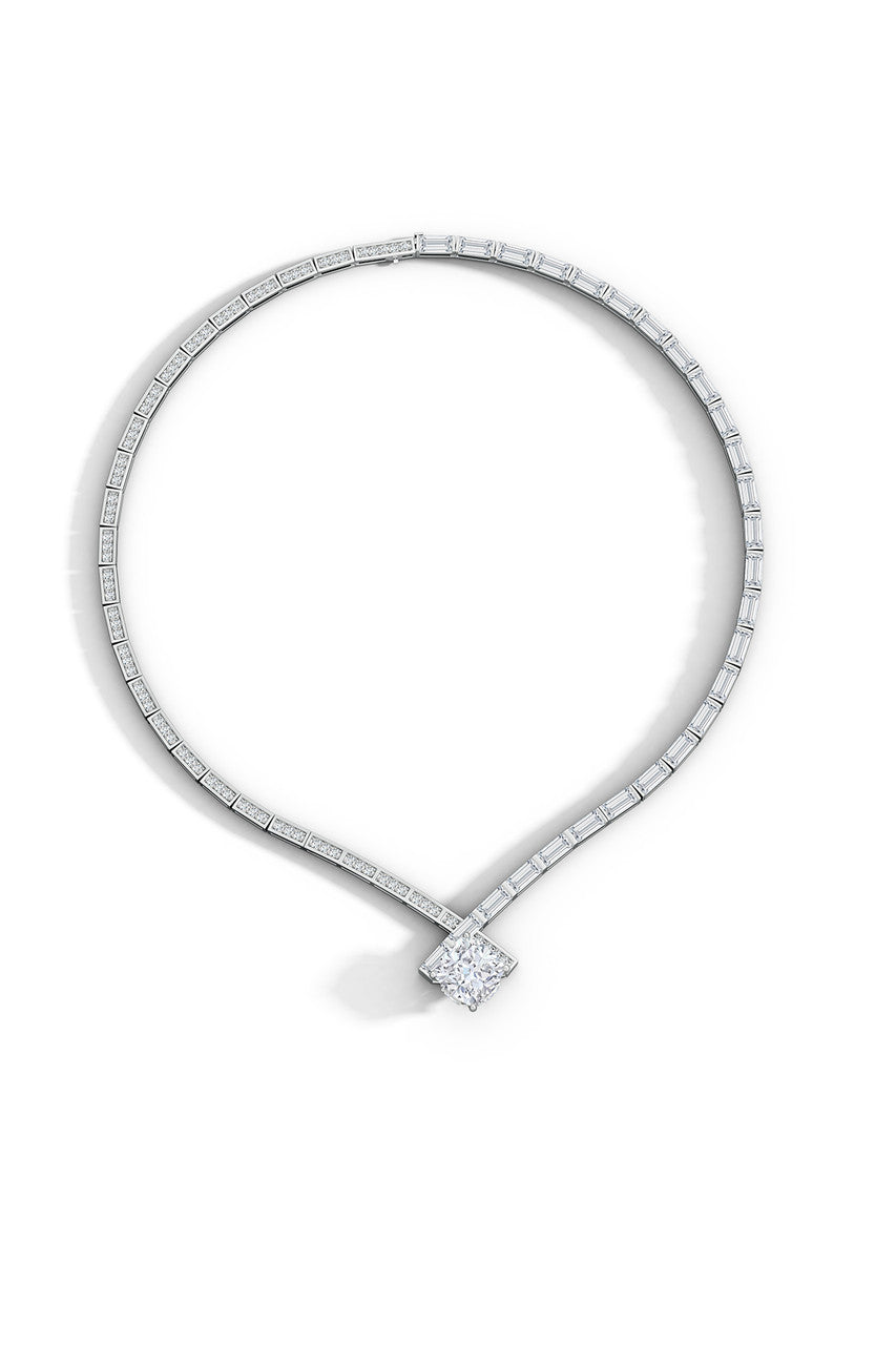 Buy Orient Express Lab-Grown 14K Gold & Cushion Diamond Statement Necklace in 14K White Gold Online 14K White Gold