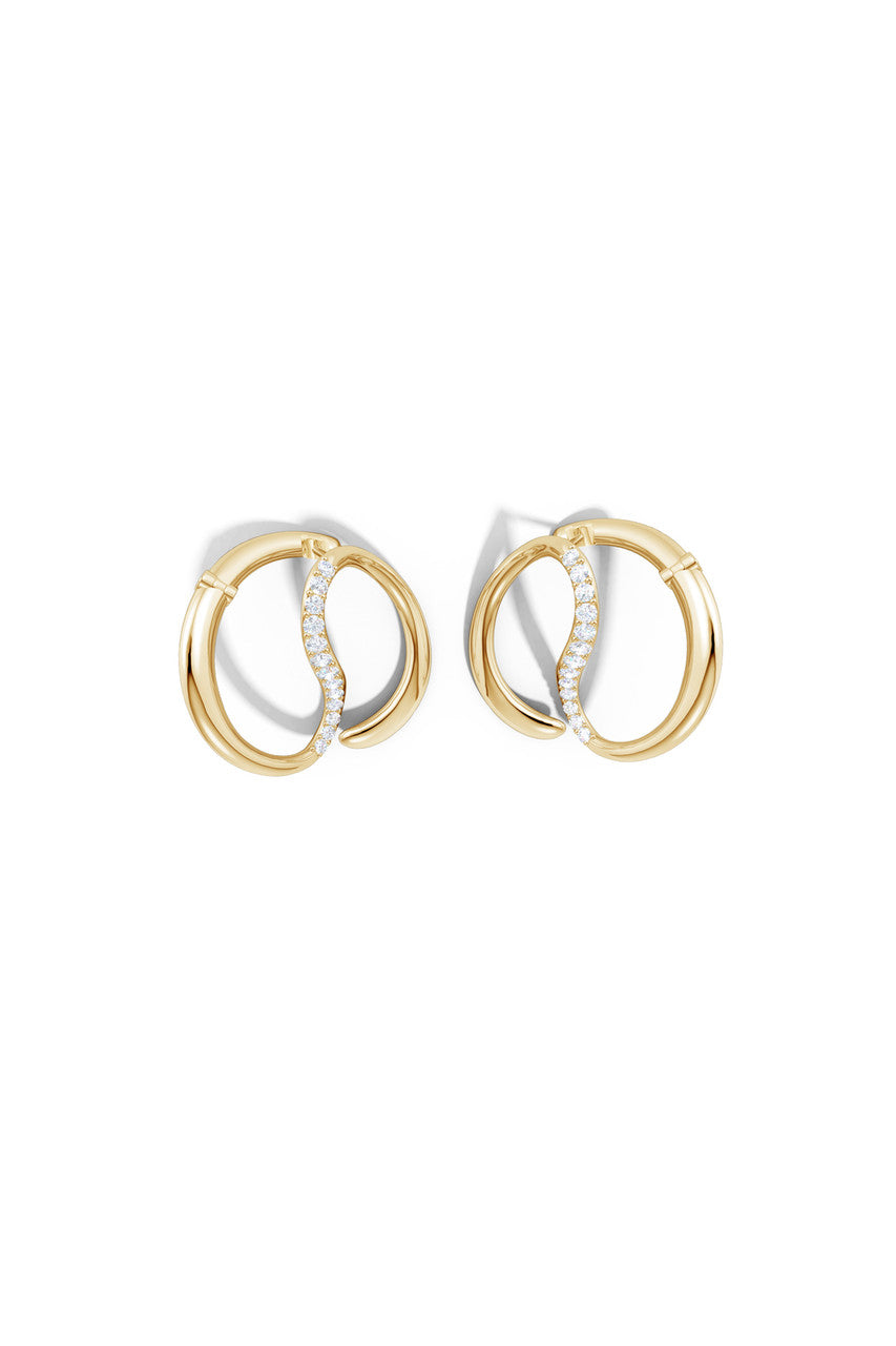 Buy Shangri-La Yin-Yang 14K Gold and Diamond Large Button Stud Earrings in 14K Yellow Gold Online 14K Yellow Gold