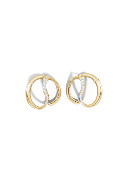 Buy Shangri-La Yin-Yang 14K Gold and Diamond Large Button Stud Earrings in 14K Yellow Gold Online 14K Yellow Gold